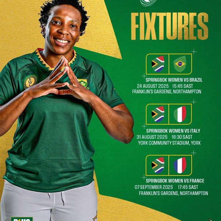 SPRINGBOK WOMEN FIXTURE